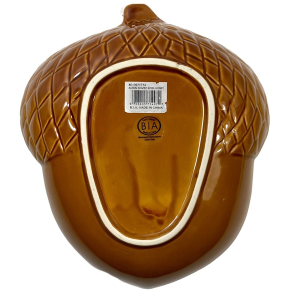 BIA International Cordon Bleu Acorn Shaped Serving Bowl Honey NWT - Picture 5 of 9
